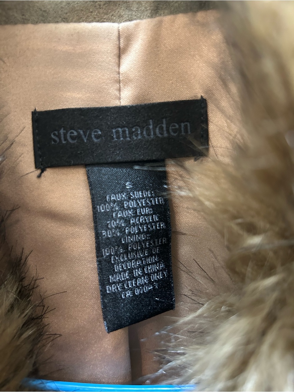 Steve Madden Faux Fur suede Vest - Picture 3 of 3